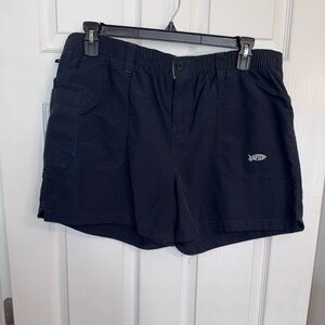 AFTCO Navy Elastic-Waist Utility Shorts